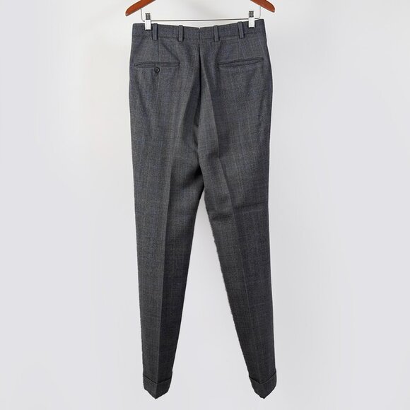 Paul Stuart Two Button Wool Suit, Grey Windowpane Check, Size 37R - Picture 9 of 14